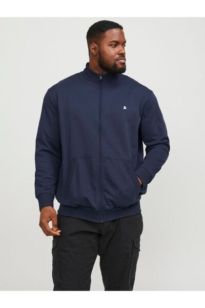 Jack & Jones Plus Sweatshirt mit Reißverschluss Plus Size Einfarbig Sweatshir...