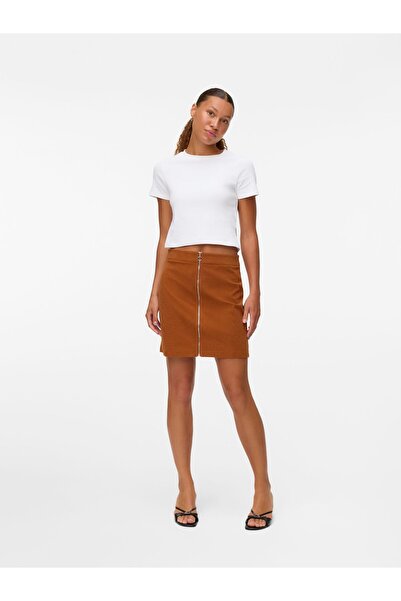 Vero Moda Rock mit Shorts VMVIENNA Hohe Taille Cord Midirock
