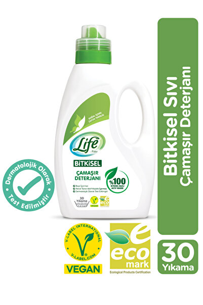 Life by Fakir Bitkisel Sıvı Çamaşır Deterjanı 1500ml-Biyoenzim Teknolojisi, R...