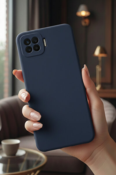 Hatreds Oppo Reno 4 Lite Uyumlu İçi Kadife Mat Renkli Kamera Korumalı Kılıf -...