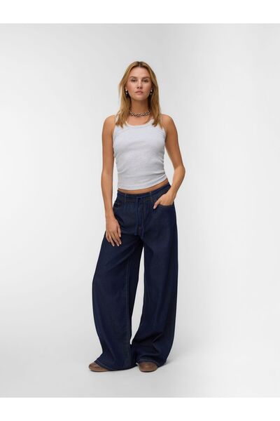 Vero Moda Weit geschnitten VMVALERIA Mid Rise Weiter Beinschnitt Jeans