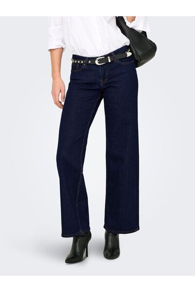 ONLY Jeans mit weitem Bein ONLJUDY-O Niedrige Taille Gerade geschnitten Jeans