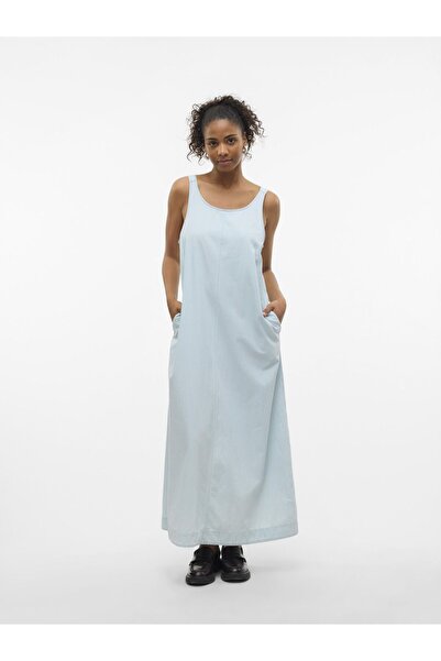 Vero Moda Jeanskleid VMESTELLA Langes Kleid