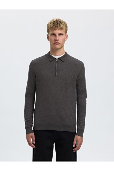 Selected Homme Langarm-Poloshirt Strick