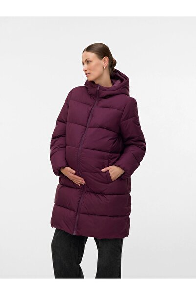 Mama Licious Jacke Kapuze Elastische Bündchen Mantel