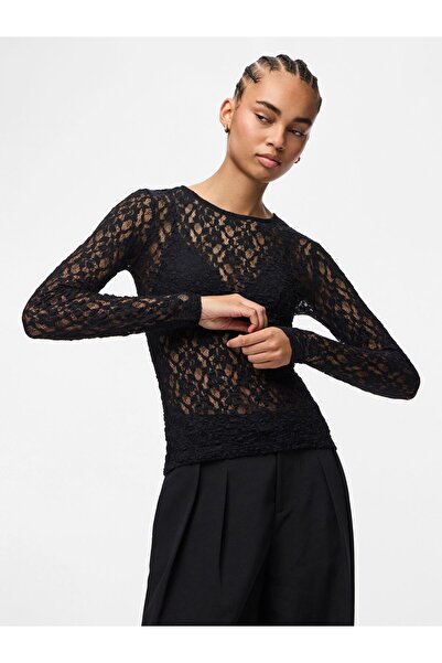 PIECES Oberteil mit langen Ärmeln PCHAZEL