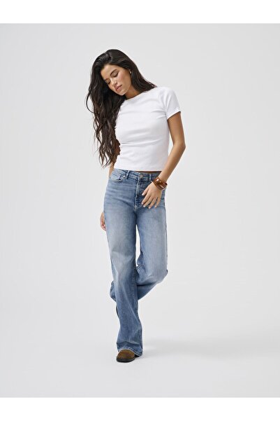 ONLY Weitem ile Kot Bein ONLMADISON Hohe Taille Weiter Beinschnitt Jeans