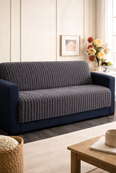 Shopyteks Bubble Rabbit Fur Sofa Cover 170X210 – Plush Non-Slip Sofa Shawl – ...