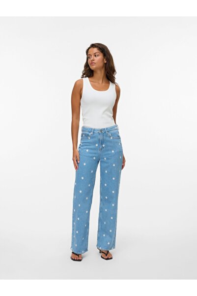 Vero Moda Weit geschnitten VMTESSA Hohe Taille Weite Passform - kurz geschnit...
