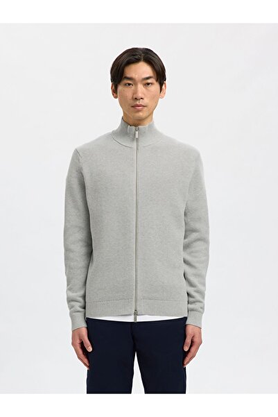 Selected Homme Strickjacke High Neck Reißverschluss