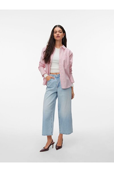 Vero Moda Weit geschnitten AWSIENNA Hohe Taille Verkürzt Jeans