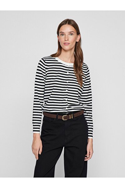 VILA Strickjacke Geknöpfter