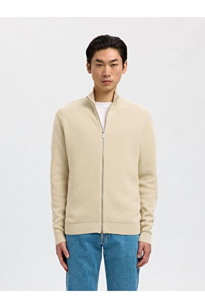 Selected Homme Strickjacke High Neck Reißverschluss