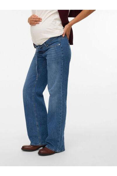 Vero Moda Maternity Umstandsjeans mit weitem Bein Weiter Beinschnitt Jeans