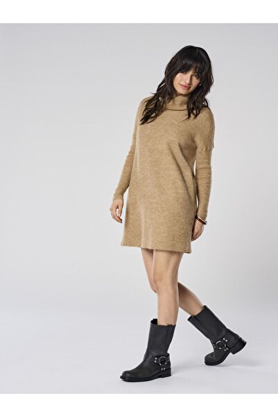 ONLY Damen-Rollkragenpullover in Indian Tan mit langen Ärmeln 15140166 ONLJAN...