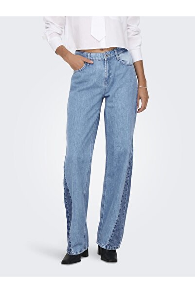 ONLY Jeans mit weitem Bein ONLCOBAIN Mittlere Taille Weiter Beinschnitt Jeans