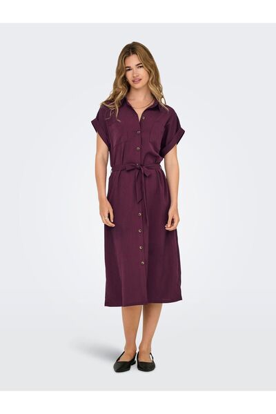 ONLY Hemdblusenkleid ONLHANNOVER Langes Kleid