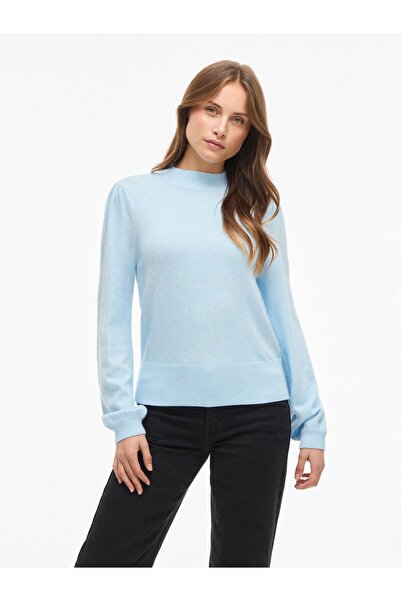 VILA Strickpullover Stehkragen