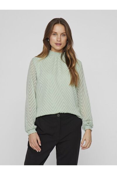 VILA Langarmbluse Yüksek Yaka