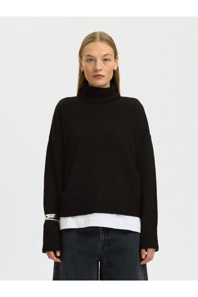 Selected Femme Pullover Wollgemisch Rollkragen