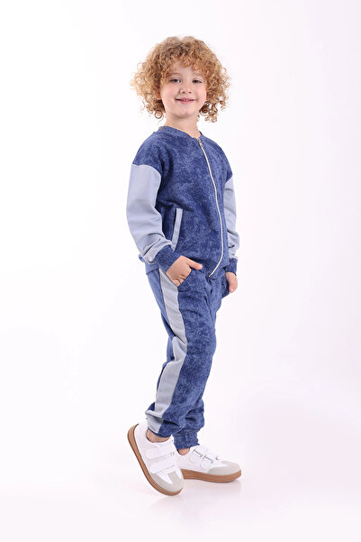 Mixima 3-4-5-6 Yaş Erkek Çocuk Fermuarlı Mevsimlik Iki Iplik Alt Üst Ikili Eş...