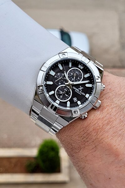 Daniel Klein Kadranı Black Kordonu Silver Renk 24 Ay Garantili 45 mm Fonksiyo...