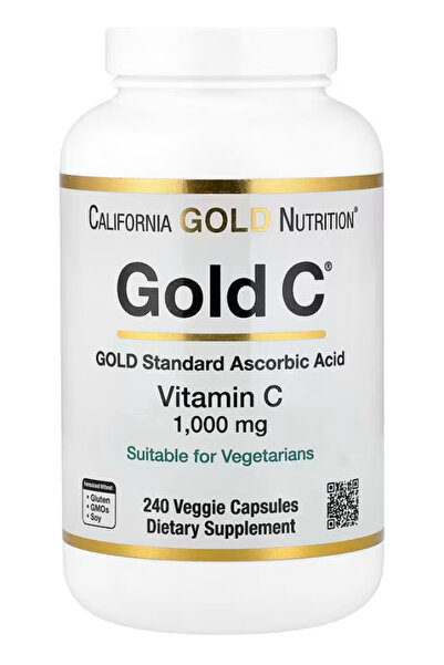 California Gold Nutrition , Gold C, USP Grade Vitamin C, 1,000 mg, 240 Veggie...