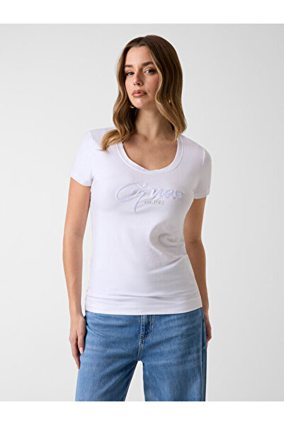 Guess Jersey Kadın Slim Fit T-Shirt