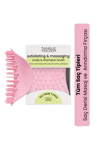 Tangle Teezer Scalp Brush Pink Masaj & Saç Fırçası - Islak Kuru Kullanım (Tüm...