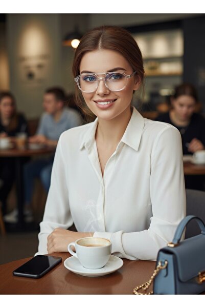 Olivier Philippe Fable White Blue Light Protection Glasses