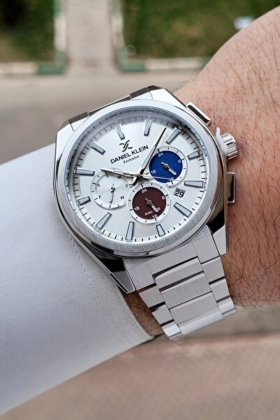 Daniel Klein Colorful Dial Silver Color Strap 44 mm Inner Indicators Active M...