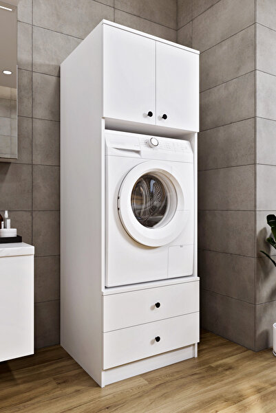 Ases Mobilya Ases ELZ533 Çamaşır Makinesi ve Kurutma Makinesi Extra Boy 4 Kap...