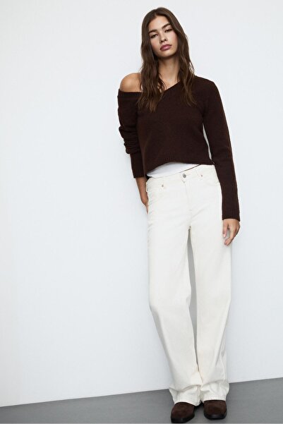 Stradivarius D92 straight geniş paça jean