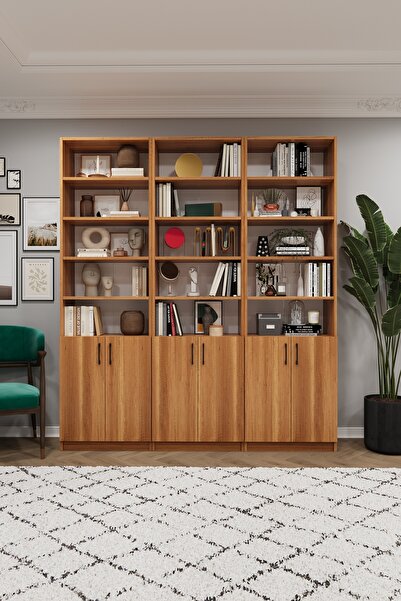 asratrend Asra Trend MDF Petra Kapaklı Kitaplık – Ayarlanabilir Raf, Ev & Ofi...