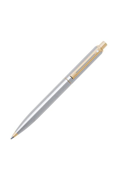 Sheaffer Parlak Krom Gövde Altın Rengi Klips Tükenmez Ve 0.7 Versatil Kalem