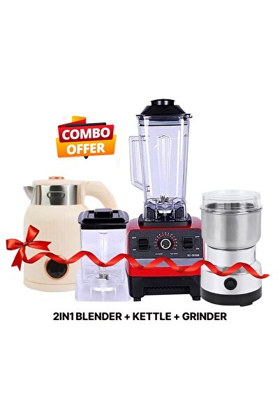 Generic 3in1 Kitchen Set 2in1 Blender(1.5L) + 6 Blade Chopper+2 LTR Premium K...