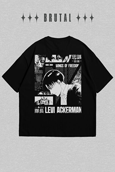 Brutal Dept. Attack on Titan Levi Ackerman Oversize Streetwear Tişört