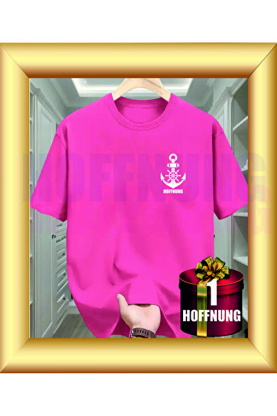 HOFFNUNG Unisex Short Sleeve Round Neck Anchor Printed Solid Color t Shirt