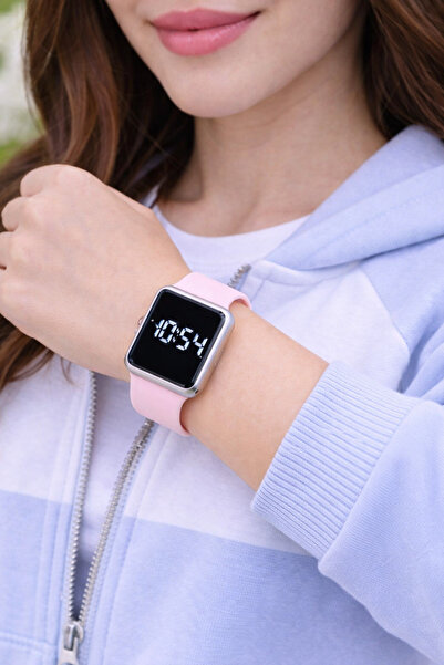 sonsuzsaat Pembe Silikon Kordonlu Dokunmatik Led Genç Kız Kadın Spor Şık Kol ...