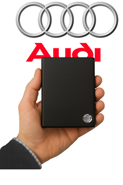 GARDENAUTO Leather License Container Wallet Case with Metal Audi Logo License...