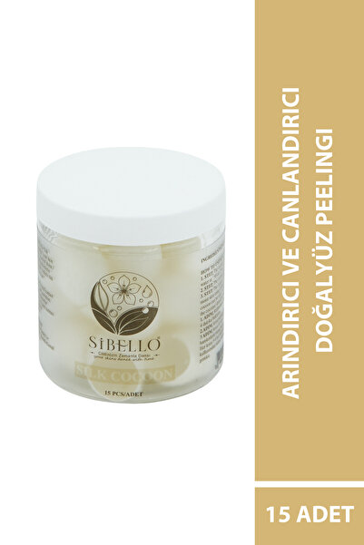Sibello İpek Kozası 15 Adet Doğal Yüz Peelingi Ölü Deriyi Arındırırcı Canland...