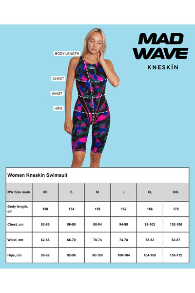 Mad Wave Women's Swimsuit Kneeskin Pbt M1