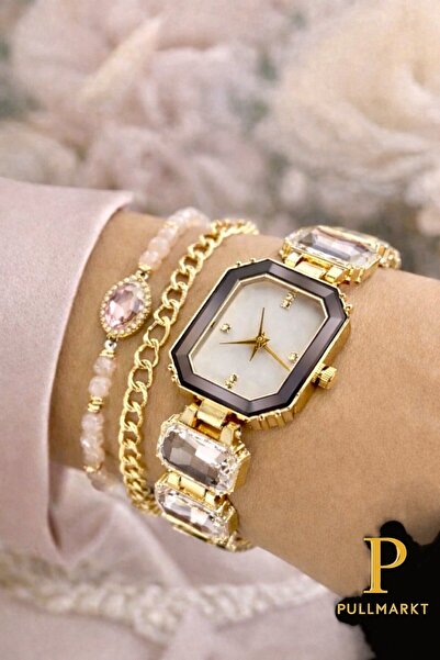 pullmarkt Taş Model - İri Taş Detaylı Kadın Kol Saati