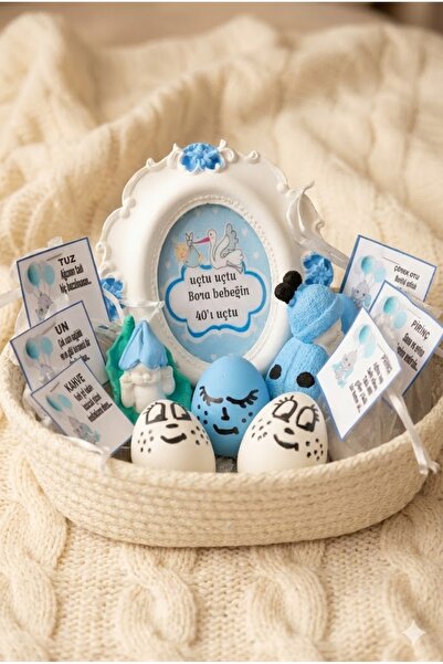 Nazenindusleri Mini Kırk Uçurma Sepeti Erkek Bebek 40 Uçurma Sepeti