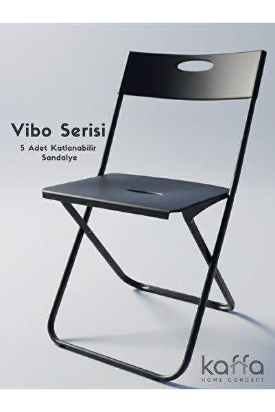 Parlazonhome Vibo, Mutfak Sandalyesi, Balkon,Bahçe Suya Dayanıklı Katlanır İç...