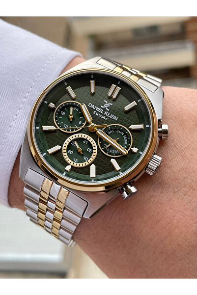 Daniel Klein Kadranı Yeşil Fonksiyonlu Su Geçirmez Erkek Kol Saati