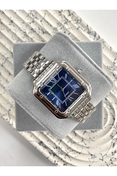 Mazzy ساعة يد رجالية من كالين سكوير باللون الفضي والكحلي