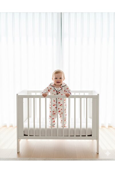 Miniday Baby Girl's Printed Pajama Set 2-Piece Shirt Collar Nightgown