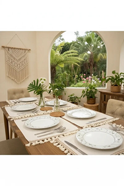 NDC HOME SET DE SERVICIU AMERICAN ÎN DUNGĂ MARO IN 8 BUCĂȚI [35X55]