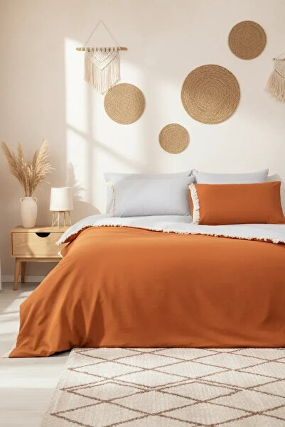 NDC HOME Set cuvertură de pilota cu o singură față din in gri scorțișoară [16...